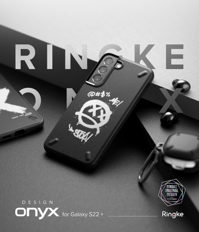Оригинальный чехол Ringke Onyx Design для Samsung Galaxy S22 Plus - Graffiti