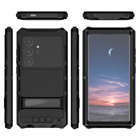 Противоударный чехол R-JUST Life Waterproof Dustproof Shockproof Holder для Samsung Galaxy S24 Ultra 5G - черный