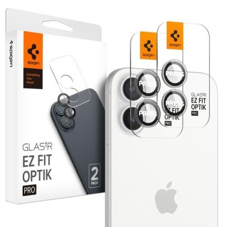 Комплект защитных стекол на камеру Spigen Glas.tR EZ Fit Optik Pro для iPhone 16 Plus
