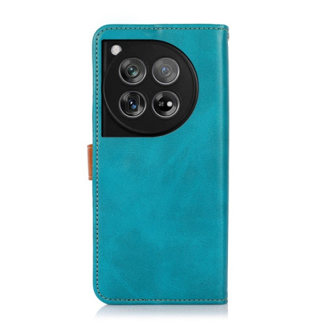 Чехол-книжка KHAZNEH Dual-color Cowhide для OnePlus 12 - синий