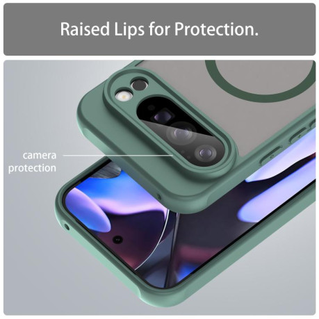 Протиударний чохол Fan Dun Series TPU Hybrid PC Frosted Magsafe для Google Pixel 10 Pro XL - зелений
