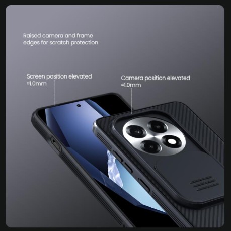 Ударозахисний чохол NILLKIN CamShield Pro на OnePlus 13R/Ace 5/Ace 5 Pro/5 Pro/13R - чорний