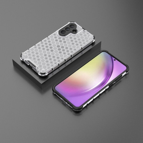 Противоударный чехол Honeycomb на Samsung Galaxy A56 5G - белый