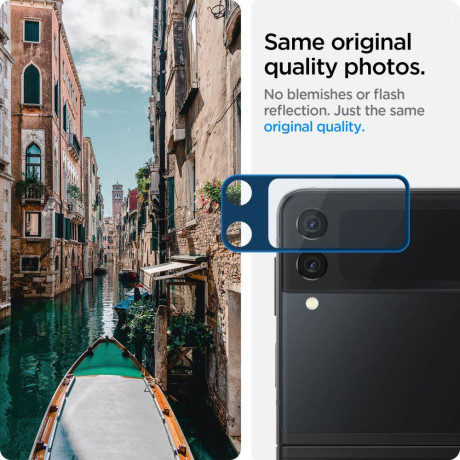Комплект защитных стекол на камеру Spigen Optik.Tr Camera Lens для Samsung Galaxy Z Flip 3 - Black