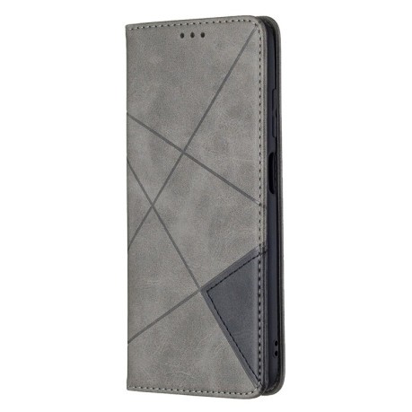 Чехол-книжка Rhombus Texture на Samsung Galaxy A02s - серый