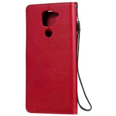 Чехол-книжка Solid Color для Xiaomi Redmi 10X / Note 9 - красный