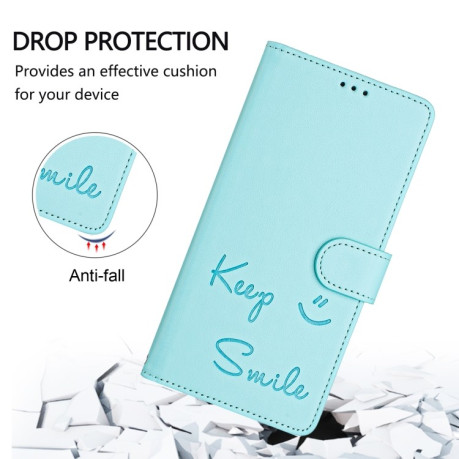 Чехол-книжка Embossing Stripe RFID для Realme GT 7 Pro 5G Global - зеленый