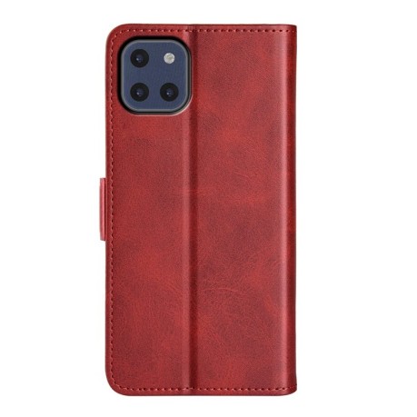 Чехол-книжка Dual-side Magnetic Buckle для Samsung Galaxy A03/A04E - красный