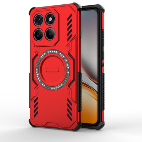 Противоударный чехол Butterfly Armor MagSafe Magnetic Ring Shockproof для Motorola Edge 60 Pro 5G - красный