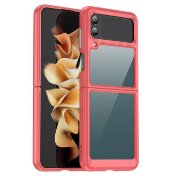 Противоударный чехол Colorful Acrylic Series для Samsung Galaxy Flip4 5G - красный
