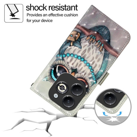 Чехол-книжка 3D Painting для Infinix Smart 8 Plus / Smart 8 Pro - Owl
