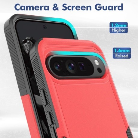 Противоударный чехол Armor 2 in 1 для Google Pixel 9 Pro XL - красный