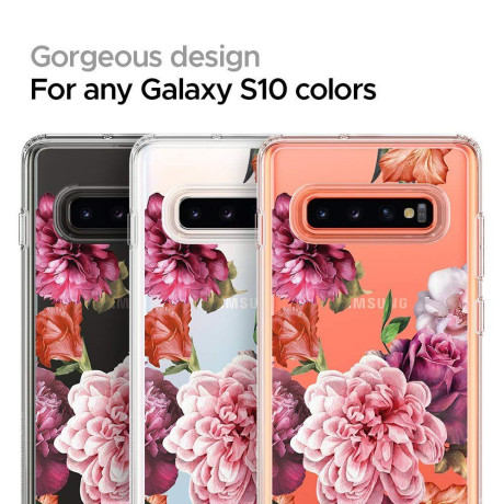 Оригинальный чехол Spigen Ciel для Samsung Galaxy S10+ Plus Rose Floral
