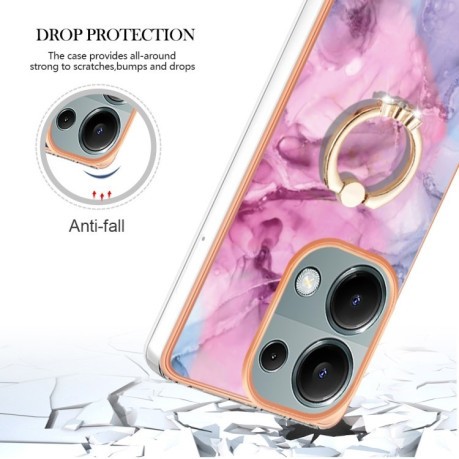 Протиударний чохол Electroplating IMD для Xiaomi Redmi Note 13 Pro 4G/Redmi Note Redmi Note 14S/ 13 Pro 4G / POCO M6 Pro 4G - Pink