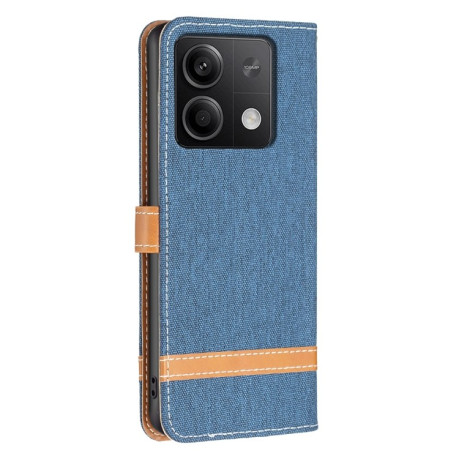 Чохол-книжка Color Matching Denim Texture на Xiaomi Redmi Note 13 4G Global - синій