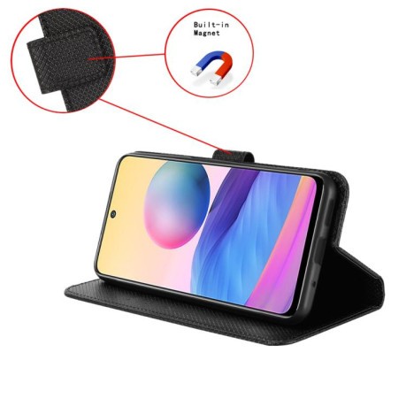 Чехол-книжка Diamond Texture для Motorola Moto G15 4G / G15 Power 4G - черный