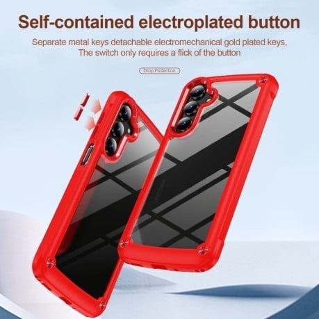Противоударный чехол Lens Protection на Samsung Galaxy A16 5G - красный