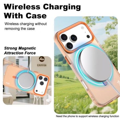 Чехол IMAK Candy Series с MagSafe на iPhone 17 Pro - оранжевый