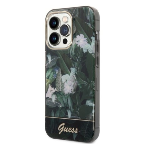 Оригінальний чохол Guess Jungle Collection на iPhone 14 Pro Max - green
