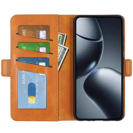 Чехол-книжка с двусторонней магнитной застёжкой на Xiaomi 15T - желтый