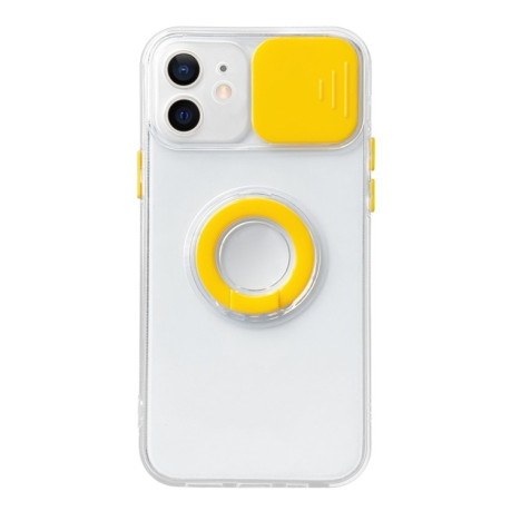 Противоударный чехол Design with Ring Holder для iPhone 11 - желтый