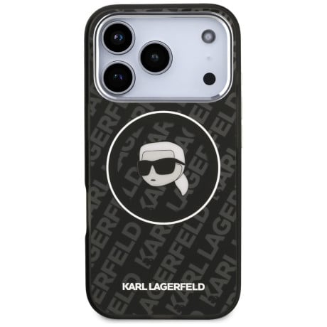 Оригінальний чохол Karl Lagerfeld IML Karl Head Logo з MagSafe на iPhone 17 Pro - Black