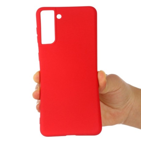 Силиконовый чехол Solid Color Liquid Silicone для Samsung Galaxy S22 Plus 5G - красный