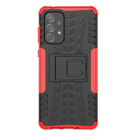 Противоударный чехол Tire Texture на Samsung Galaxy A73 5G - красный