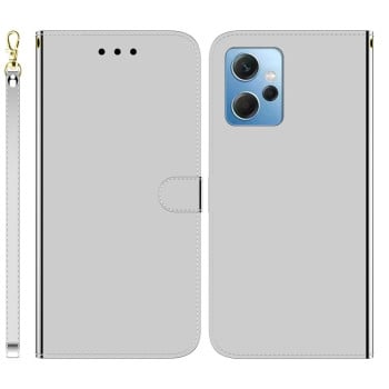 Чехол-книжка Lmitated Mirror для Xiaomi Redmi Note 12 4G - серебристый