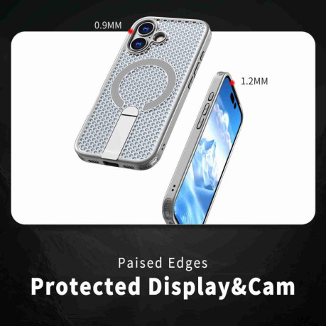 Чохол kalebol Honeycomb Cooling з MagSafe та підставкою на iPhone 17 - сірий