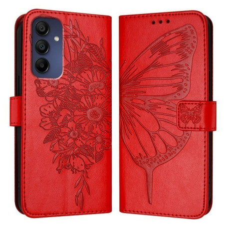 Чохол-книжка Embossed Butterfly для Samsung Galaxy A16 5G - червоний