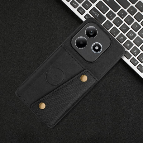 Противоударный чехол Double Buckle для Xiaomi Redmi Note 14 5G - черный