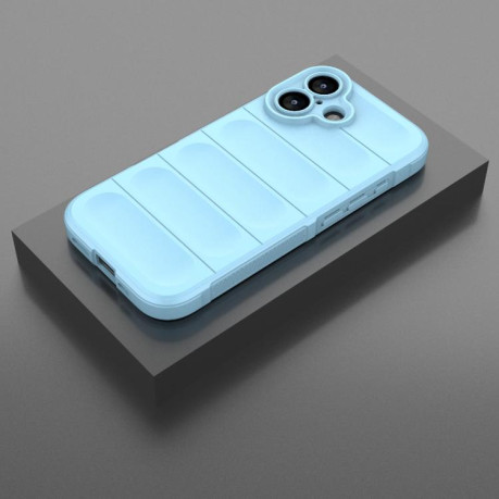 Силиконовый чехол Magic Flannel для iPhone 17 - голубой