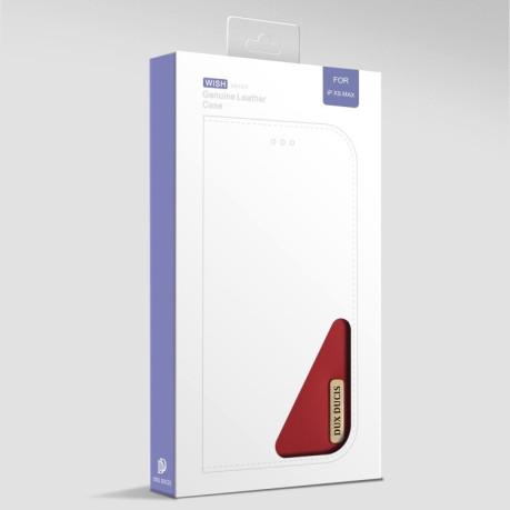 Чехол-книжка DUX DUCIS WISH Series на iPhone XS Max-красный