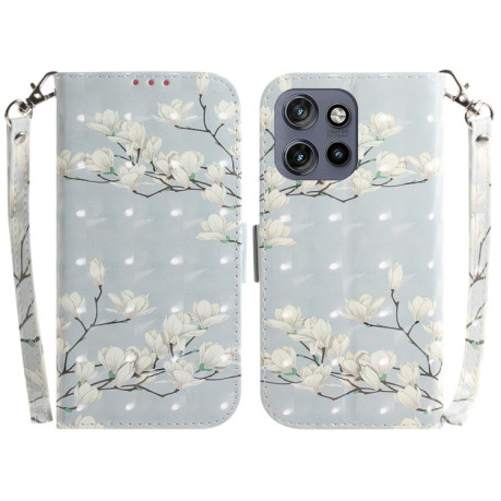 Чехол-книжка 3D Painting для Motorola Edge 50 Neo 5G Global - Magnolia