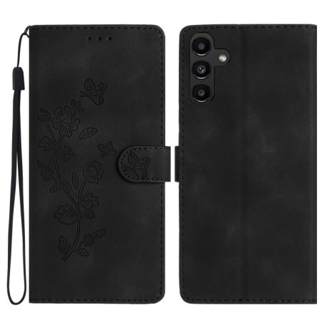 Чохол-книжка Flower Butterfly Embossing  для Samsung Galaxy S25+ 5G - чорний