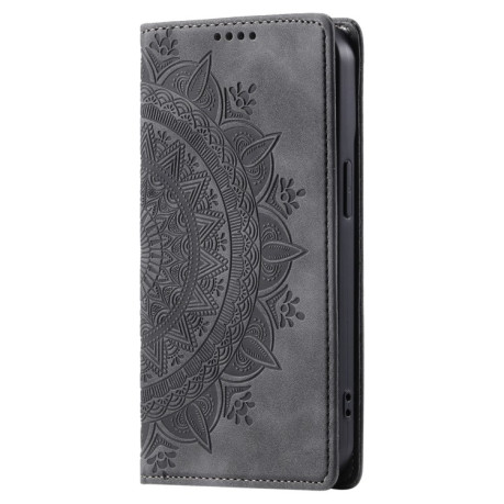 Чехол-книжка Totem Embossed Magnetic Leatherдля OPPO A58 4G - серый