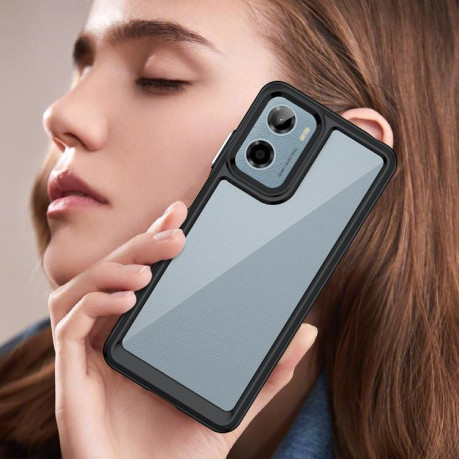 Противоударный чохол Colorful Acrylic Series для Motorola Moto G05 - черный