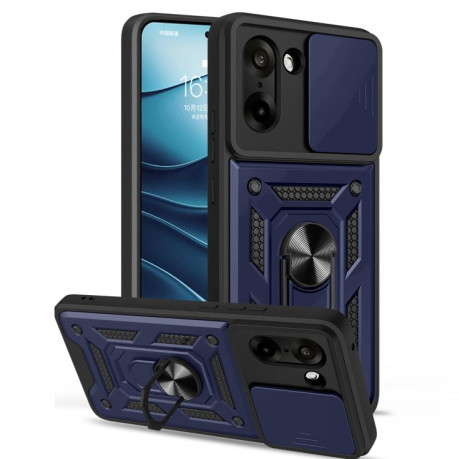Чохол із шторкою на камеру Sliding Camshield та підставкою на OnePlus Ace 5 Racing / Nord CE5 4G - синій