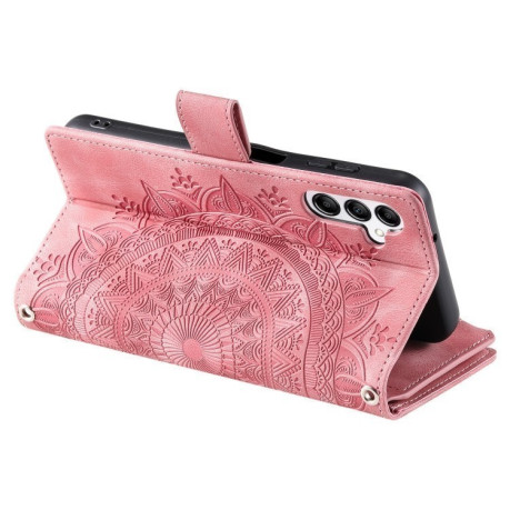 Чехол-книжка Multi-Card Totem Zipper Leather для Samsung Galaxy A36 - розовый