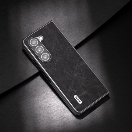 Противоударный чехол ABEEL Dream Litchi Texture для Samsung Galaxy Fold 5 - черный