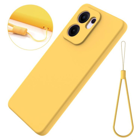 Силіконовий чохол Solid Color Liquid Silicone на OPPO Reno13 F /Reno13 FS - жовтий