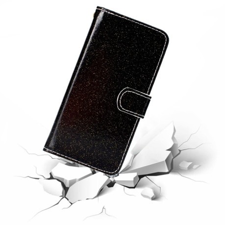 Чехол-книжка Glitter Powder на iPhone 12/12 Pro - черный