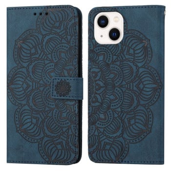 Чохол-книжка Mandala Embossed Flip для iPhone 14 Plus - синій