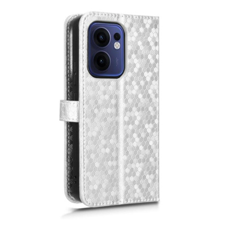 Чехол-книжка Honeycomb Dot для OPPO Reno13 F/Reno13 FS - серебристый