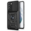 Противоударный чехол Sliding Cover Design для Samsung Galaxy S21 FE - черный