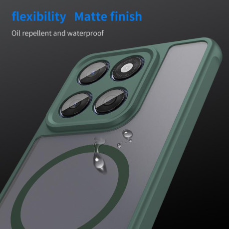 Противоударный чехол Fan Dun Series TPU Hybrid PC Frosted Magsafe для Motorola Edge 60 - зелений
