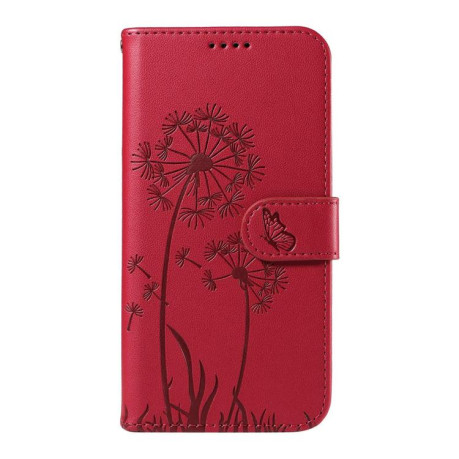 Чехол-книжка Dandelion Embossed Pattern Flip Leather на Xiaomi Redmi 15C 5G / 4G EU 173mm - красный