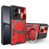 Чохол протиударний CD Texture Sliding Camshield Magnetic Holder на Infinix Smart 9 / Hot 50i - червоний