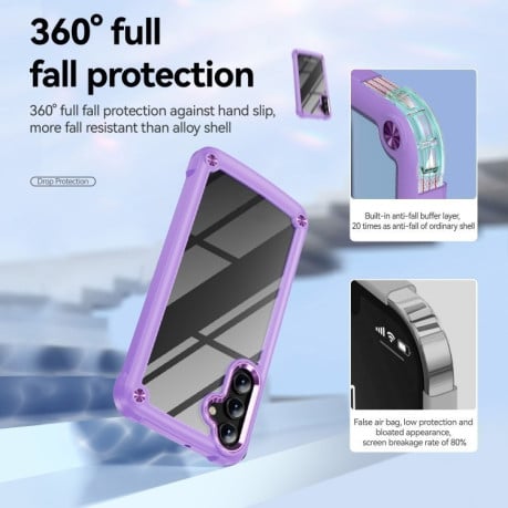 Противоударный чехол Lens Protection на Samsung Galaxy A24 4G / A25 5G - фиолетовый